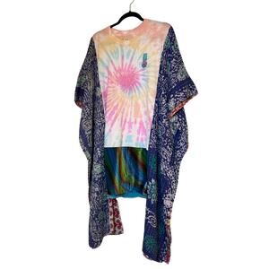 Pineapple Kantha Upcycle Dress One-Size fits S-3X